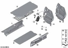 Obudowa bagażnika diagram for BMW MINI F56 One