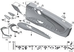 DOOR TRIM PANEL diagram for BMW i8 I12 i8