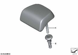 Κάθισμα πίσω προσκέφαλο μέση diagram for BMW 3 Series F80 M3 M3
