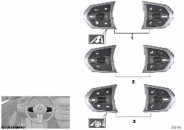 SWITCH,ST. WHEEL, MULTIFUNCTION M-SPORT diagram for BMW 5 Series F10 LCI 550iX