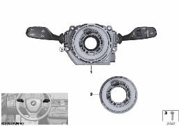 SWITCH UNIT STEERING COLUMN diagram for BMW X3 F25 28iX