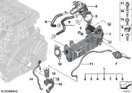 POLLUTANT REDUCTION COOLING diagram for BMW X1 F48 LCI 18dX