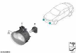 FOG LIGHTS diagram for BMW X4 F26 20dX