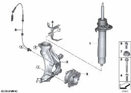 Γόνατ.ανάρτ.μπρ./φορ.μουαγ./ρουλεμ.τροχ. diagram for BMW 3 Series F80 M3 M3