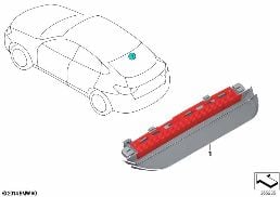THIRD STOPLAMP diagram for BMW X4 F26 20dX