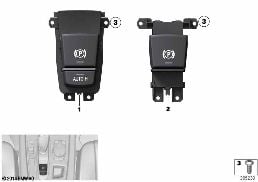 PARKING BRAKE SWITCH diagram for BMW X5 F15 30dX