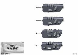 SEAT ADJUSTMENT SWITCH, DRIVER diagram for BMW X3 F25 28iX