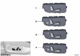 SEAT ADJUSTMENT SWITCH, FR. PASSENGER diagram for BMW X3 F25 28iX