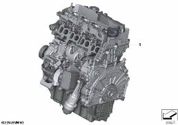 SHORT ENGINE diagram for BMW 3 Series G20 Sedan 320dX