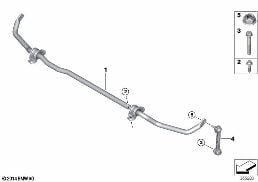 Αντιστρεπτική δοκός πίσω diagram for BMW 3 Series F80 M3 M3