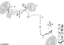 BRAKE PIPE, FRONT diagram for BMW i8 I12 i8