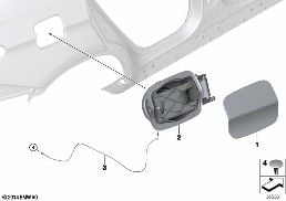 Chapaleta de relleno diagram for BMW X6 F16 35iX