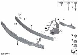 Taşıyıcı, ön diagram for BMW X6 F16 28iX