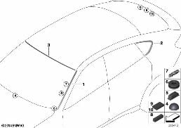 Cam, montaj parçaları diagram for BMW X6 F16 28iX