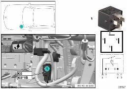 RELAY, ELECTRIC FAN MOTOR 400/600W K5 diagram for BMW 6 Series F06 Gran Coupé 640dX