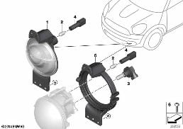 Scheinwerfer Stossfänger diagram for BMW MINI Paceman R61 Cooper