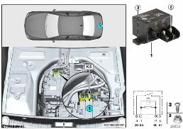 Реле электровентилятора двигателя K5 diagram for BMW 5 Series F10 M5