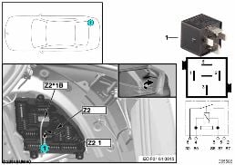 RELAY, TERMINAL 30B Z2_1 diagram for BMW 6 Series F06 Gran Coupé 640dX