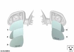 MIRROR LENS (S430A) diagram for BMW X4 F26 28iX