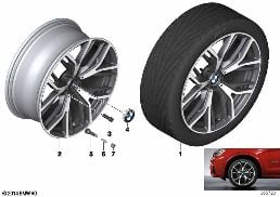 BMW LA WHEEL Y-SPOKE 542 diagram for BMW X4 F26 28iX