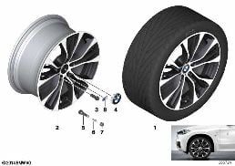 BMW LA WHEEL M DOUBLE SPOKE 599M diagram for BMW X4 F26 28iX