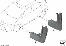 MUD FLAPS diagram for BMW 2 Series F45 Active Tourer LCI 218dX