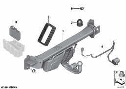 TRAILER COUPLING, ELECTRIC SWIVELING diagram for BMW X4 F26 28iX
