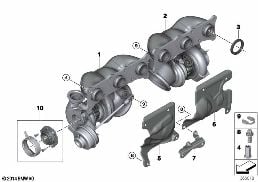 Στροβιλοσυμπιεστής καυσαερίων diagram for BMW 5 Series E60 LCI 535xi