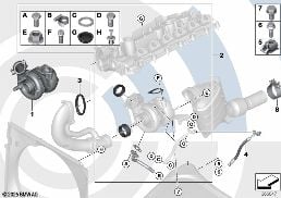 Avgasturbo. och mont.sats Value Line diagram for BMW 5 Series E60 530d