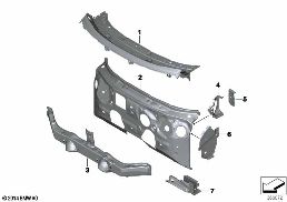 SPLASH WALL PARTS diagram for BMW 2 Series F45 Active Tourer LCI 225i