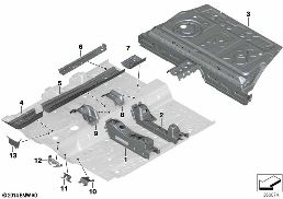 PARTITION TRUNK/FLOOR PARTS diagram for BMW 2 Series F45 Active Tourer LCI 225i