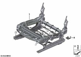Κάθισμα μπροστά πλαίσιο καθίσματος diagram for BMW 3 Series F80 M3 M3