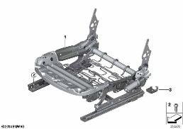 Κάθισμα εμπρός πλαίσιο καθίσμ.ηλεκτρικό diagram for BMW 3 Series F80 M3 M3