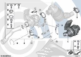 EXHAUST TURBO.AND VALUE LINE INSTALL.KIT diagram for BMW 3 Series E92 320xd