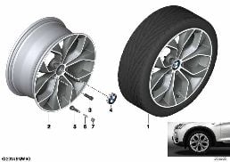 BMW LA WHEEL Y-SPOKE 608-19''' diagram for BMW X4 F26 28iX