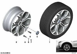 BMW LA WHEEL Y-SPOKE 607-18'' diagram for BMW X4 F26 28iX