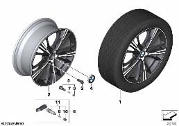 BMW LA WHEEL STAR SPOKE 660 - 20'' diagram for BMW 3 Series F30 LCI 328i