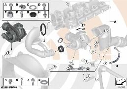 Turbosprężarka i zestaw mont.Value Line diagram for BMW 5 Series E39 520d