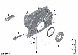 TIMING CASE diagram for BMW i8 I12 LCI i8