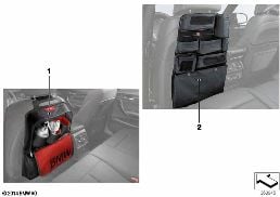 BACKREST POCKET & POCKET 'BMW LINES' diagram for BMW 3 Series G20 Sedan 320i