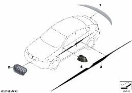 M Performance エアロダイナミクス アクセサリー部品 diagram for BMW X3 F25 20dX