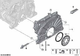 TIMING CASE COVER diagram for BMW 7 Series G11 730i