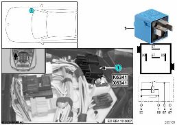 继电器 卸载 点火 / 喷射 K6341 diagram for BMW 7 Series F02 760Li