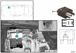 继电器 量控阀 K6342 diagram for BMW 7 Series F02 760Li