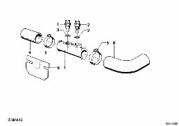 Systeme de refroidissement - durit diagram for BMW 3 Series E21 318i