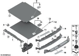 TRIM PANEL, TRUNK FLOOR diagram for BMW X4 F26 28iX