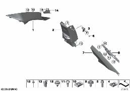 TRIM PANEL A- / B- / C-COLUMN diagram for BMW 2 Series F22 228i