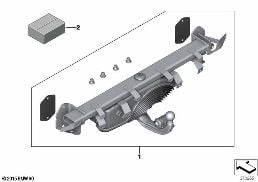 RETROFIT KIT, TR. CPL., ELEC. SWIVELING diagram for BMW 7 Series G12 740LdX