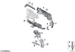 Abgasturbolader Hitzeschutz diagram for BMW MINI Clubman F54 Cooper