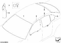 Остекление diagram for BMW 5 Series E60 530i
